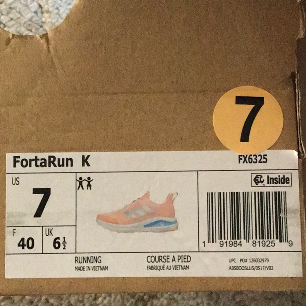 🌟 Last chance sale! 💜 Adidas Cloudfoam peach colored sneakers! Size 7🍑 - Picture 8 of 9